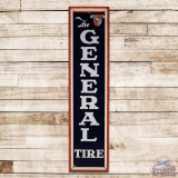 The General Tire Vertical Single Sided Porcelain Sign w/ Logo