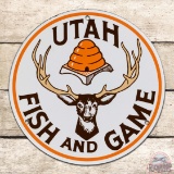 Amazing Utah Fish and Game Single Sided Porcelain Sign