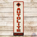 Auto-Lite Batteries Emb. Single Sided Tin Sign w/ Logo