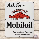 Outstanding Ask for Gargoyle Mobiloil Authorized Service Cabinet Single Sided Porcelain Sign