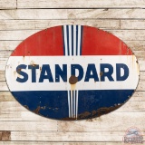 Standard Gasoline 7' Double Sided Porcelain ID Sign