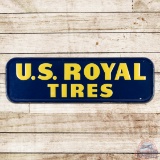 NOS 1953 U.S. Royal Tires 5' Horizontal Emb. Single Sided Tin Sign