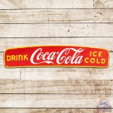 Exceptional Drink Coca-Cola Ice Cold Curved Single Sided Porcelain Truck Sign