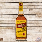 Early Times Kentucky Straight Bourbon Whiskey 7' Die Cut Single Sided Tin Bottle Sign