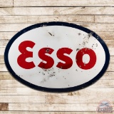 Esso Gasoline 7' Double Sided Porcelain ID Sign