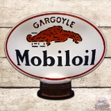 Mobiloil OPC Milk Glass Cabinet Globe w/ Gargoyle