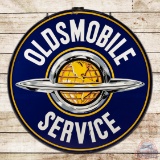 Oldsmobile Service 5' Double Sided Porcelain Sign w/ Ring 