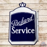Early Packard Service Radiator Shaped Die Cut Double Sided Porcelain Flange Sign