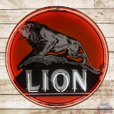 Lion Gasoline 5' Double Sided Porcelain Neon Sign w/ 
