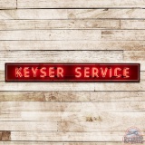 Keyser Service Horizontal Single Sided Porcelain Neon Sign