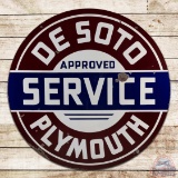 Desoto Plymouth Approved Service 42' Double Sided Porcelain Sign