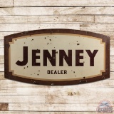 Scarce Jenney Dealer Gasoline 7' Double Sided Porcelain ID Sign