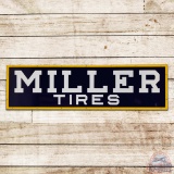 Miller Tires Horizontal Single Sided Porcelain Sign