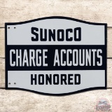 Exceptional Sunoco Charge Accounts Honored Double Sided Porcelain Service Station Sign