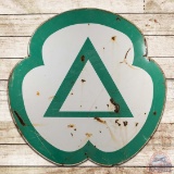 Cities Service Gasoline 6' Double Sided Porcelain ID Sign