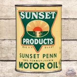 Scarce Sunset Penn Motor Oil 1 Quart Metal Can w/ Logo California