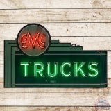 GMC Trucks Die Cut 6' Single Sided Porcelain Neon Sign