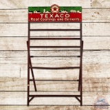 1936 Scarce Texaco Roof Coatings and Cements Graphic Display with Single Sided Tin Sign 