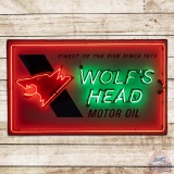 1974 Wolf's Head Motor Oil Neon Sign