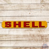 Excellent Shell Gasoline Single Sided Porcelain Tanker Truck Sign