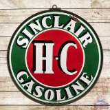 Sinclair H-C Gasoline 6' Double Sided Porcelain Sign w/ Ring