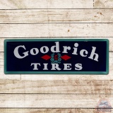 Amazing Goodrich Tires Horizontal 5' Single Sided Porcelain Sign w/ Logo