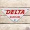 Exceptional Delta Gasoline Single Sided Porcelain Pump Plate Sign