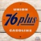 Nice Union 76 Plus Gasoline Single Sided Porcelain Pump Plate Sign
