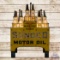 Complete Sunoco Mercury Made Motor Oil Lighted Display Rack w/ 4 SS Porcelain Signs & Bottles