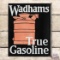 Impressive Wadhams True Gasoline Double Sided Porcelain Flange Sign w/ Can