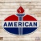 Outstanding American Gasoline 6' Double Sided Porcelain ID Sign w/ Flame