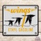 Rare Wings Ethyl Gasoline Single Sided Porcelain Pump Plate Sign