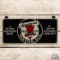 Scarce Approved Red Hat Motor Oil Single Sided Tin Logo Sign