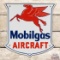 Amazing Mobilgas Aircraft Die Cut Single Sided Porcelain Sign w/ Pegasus