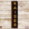 Unusual 9.75' Vertical Kaiser Dealership Single Sided Porcelain Neon Sign
