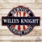 Willys Knight Service Genuine Parts Die Cut Double Sided Porcelain Sign w/ Ring