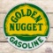 Incredible Golden Nugget Gasoline Single Sided Porcelain Pump Plate Sign