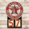 Scarce Texaco Filling Station Gasoline Double Sided Tin Visible Pricer Sign