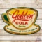 Sundrop Golden Girl Cola Die Cut Emb. Single Sided Tin Coffee Cup Sign