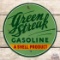 Shell Green Streak Gasoline Single Sided Porcelain Pump Plate Sign