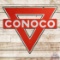 Conoco Gasoline Die Cut Double Sided Porcelain Sign