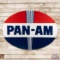 Pan-Am Gasoline 7' Double Sided Porcelain Service Station ID Sign
