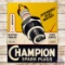 Champion Spark Plugs Weather Forecast Check Service Single Sided Tin Thermometer Sign