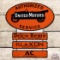 Amazing United Motors Authorized Service DS Porcelain Sign w/ Delco-Remy Klaxon & AC Products