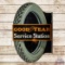 Goodyear Service Station Die Cut Double Sided Tin Flange Sign w/ Tire