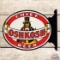 Superb Chief Oshkosh Beer Double Sided Tin Flange Sign