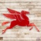 Impressive 1955 Mobil Pegasus Die Cut Single Sided Porcelain Cookie Cutter Sign 
