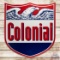 1969 Colonial Gasoline 6' Double Sided Porcelain ID Sign w/ Eagle Logo