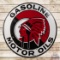 Red Indian Motor Oils 5' Single Sided Porcelain Sign