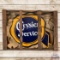 Amazing NOS Chrysler Service Double Sided Porcelain Ribbon Sign w/ Hanger & Original Wooden Crate
